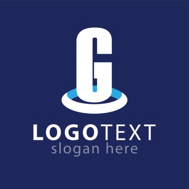 G harfi Logo simge vektör şablonu