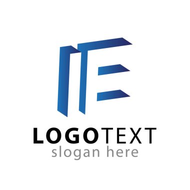 Yani ilk harfi ile negatif boşluk logo simge vektör şablonu