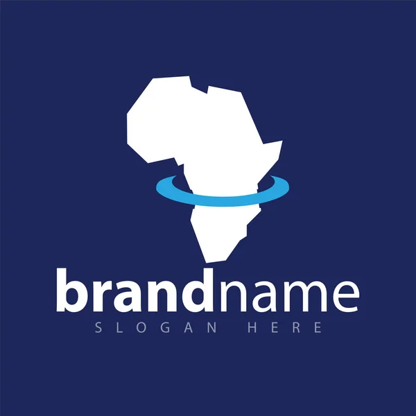 Afrika Haritası Logo Simge Vektör Şablonu — Stok Vektör