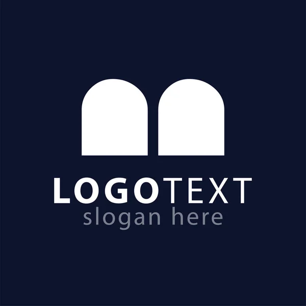 Briefsjabloon Logo Brug Vector Pictogram — Stockvector