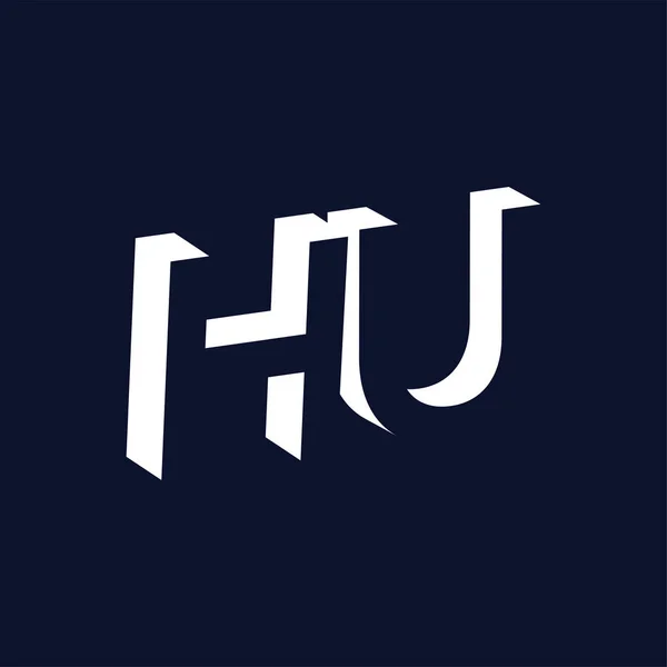 Ilk Harfi Ile Negatif Boşluk Logo Simge Vektör Şablonu — Stok Vektör