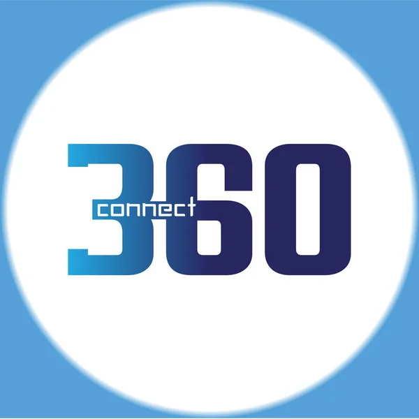 360 Conectar Logo Vector Plantilla — Archivo Imágenes Vectoriales