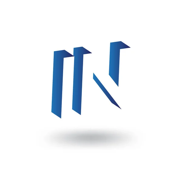 Negatif Alan Logo Simge Vektör Şablonu Ile Ilk Harf — Stok Vektör