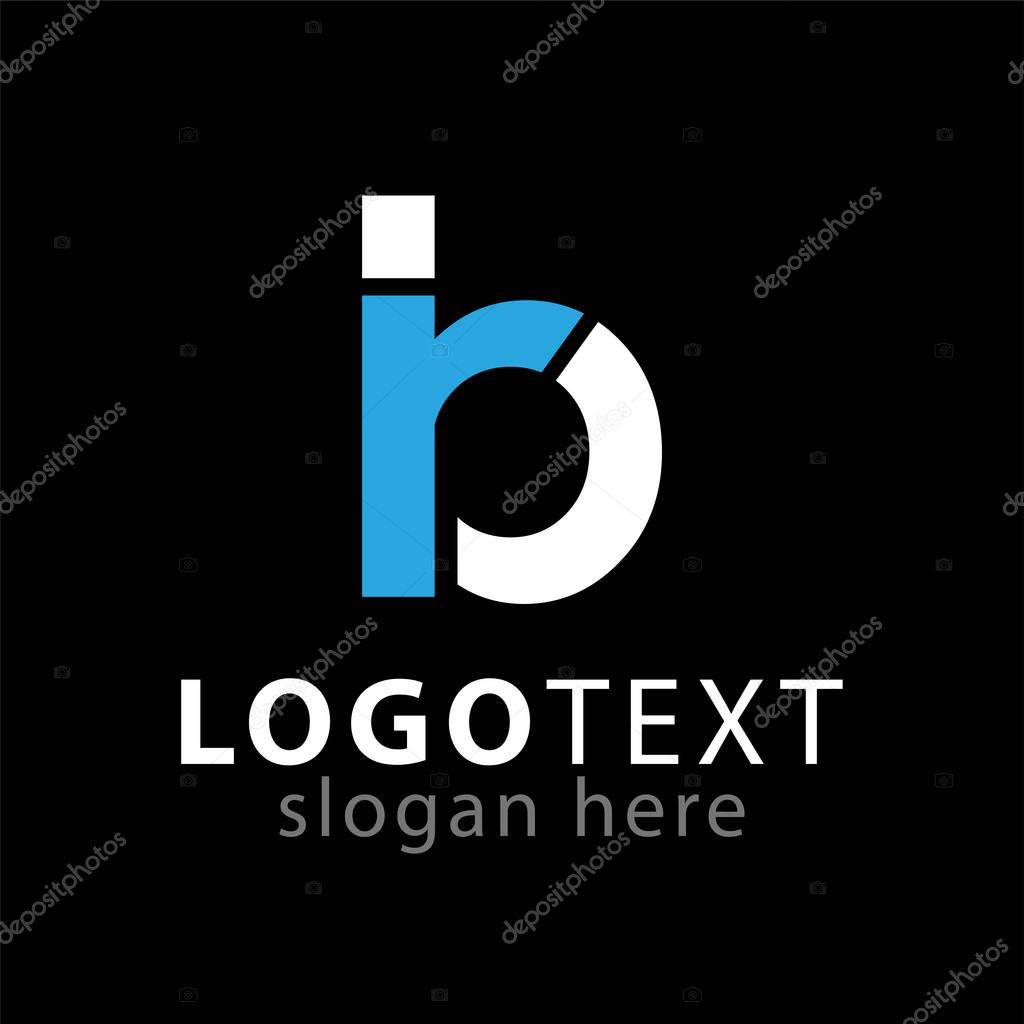 Rb initial letter logo icon vector template