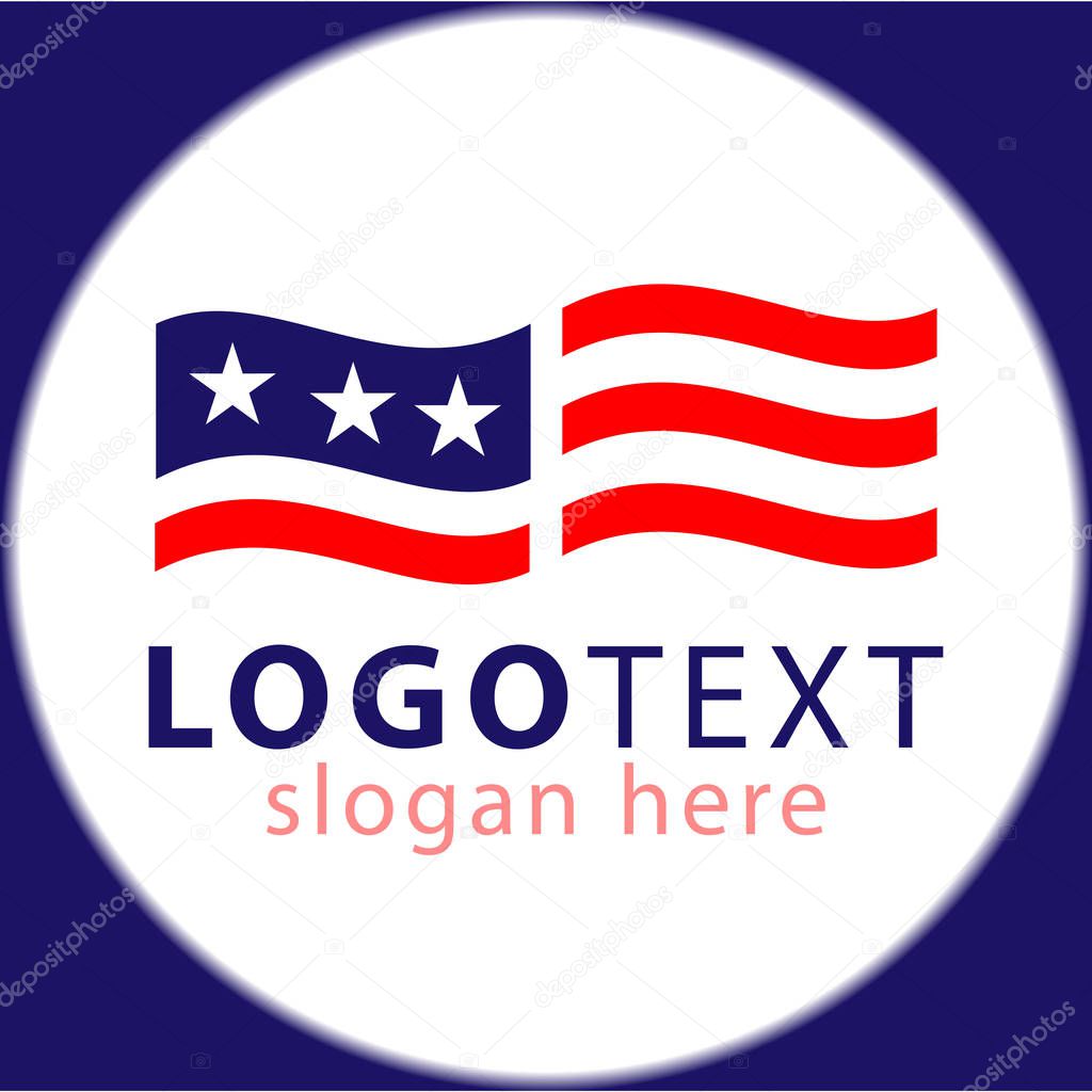 Campaign flag logo icon vector template