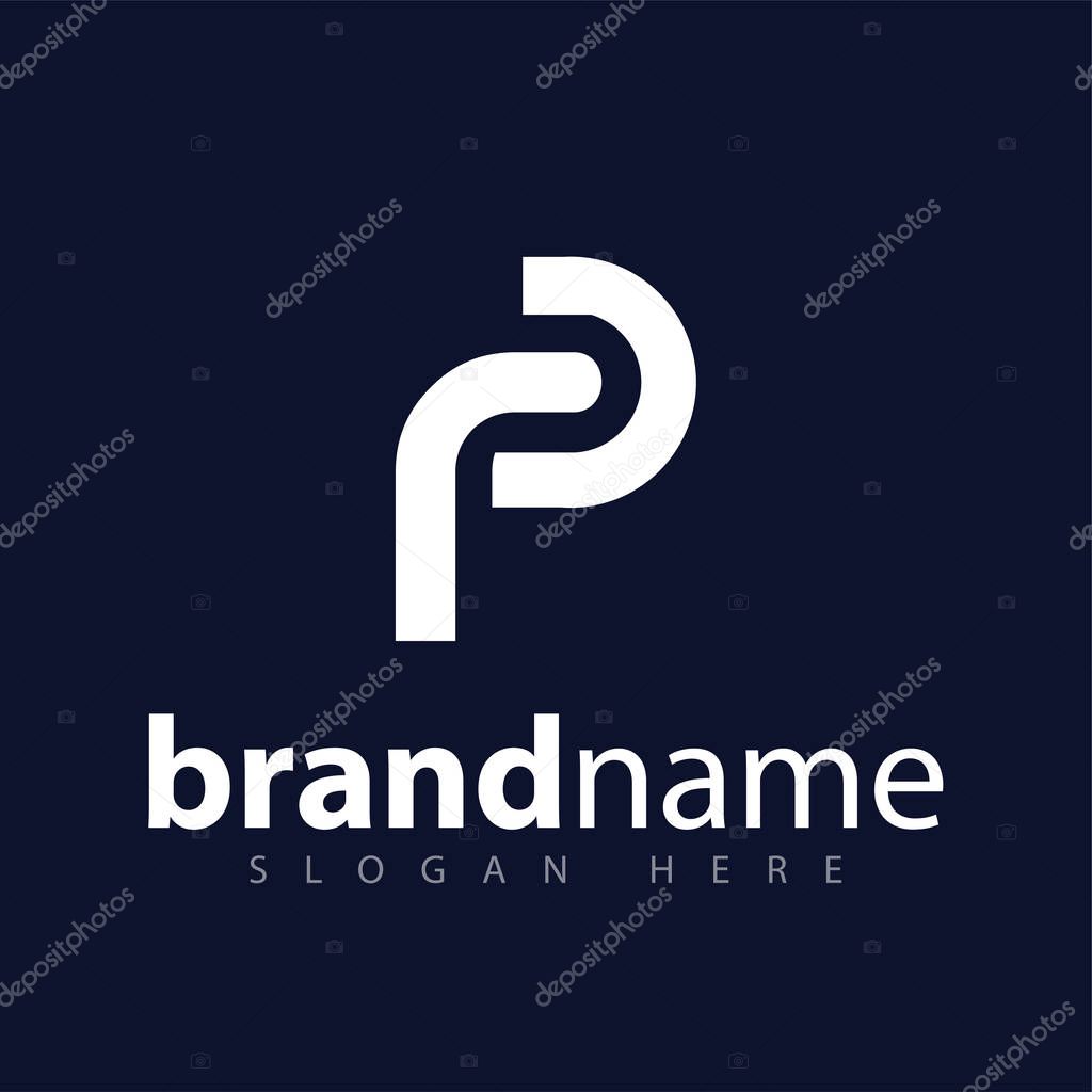 P letter logo icon vector template