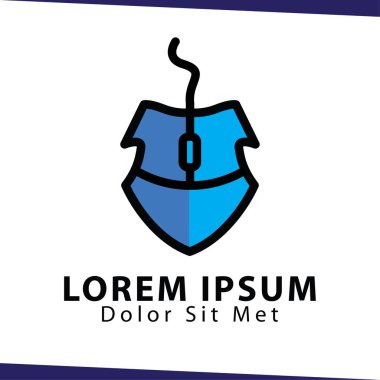 Fare kalkan logo simge vektör şablonu. fare sanat teknoloji logosu