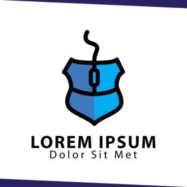 Fare kalkan logo simge vektör şablonu. fare sanat teknoloji logosu