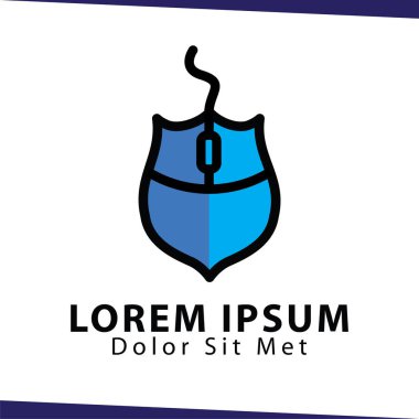 Fare kalkan logo simge vektör şablonu. fare sanat teknoloji logosu