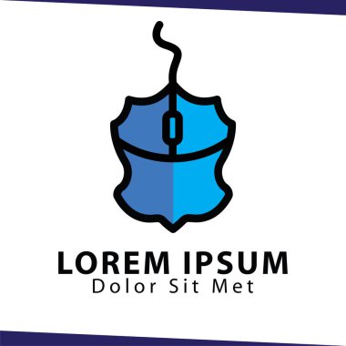 Fare kalkan logo simge vektör şablonu. fare sanat teknoloji logosu