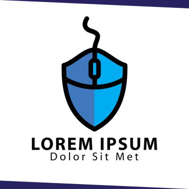 Fare kalkan logo simge vektör şablonu. fare sanat teknoloji logosu