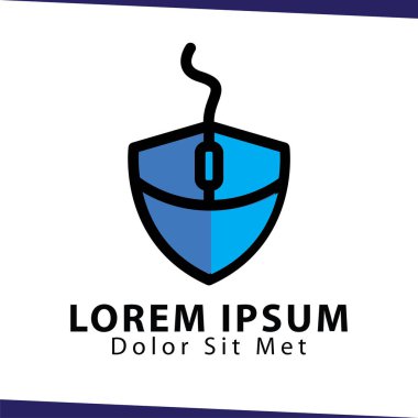 Fare kalkan logo simge vektör şablonu. fare sanat teknoloji logosu