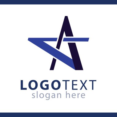 Aa ilk harf logo simge vektör şablonu