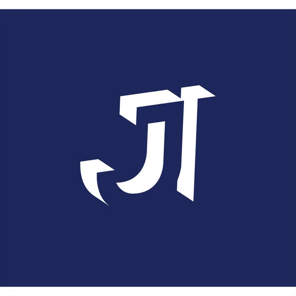 Letra Inicial Com Espaço Negativo Logotipo Ícone Vetor Modelo —  Vetores de Stock
