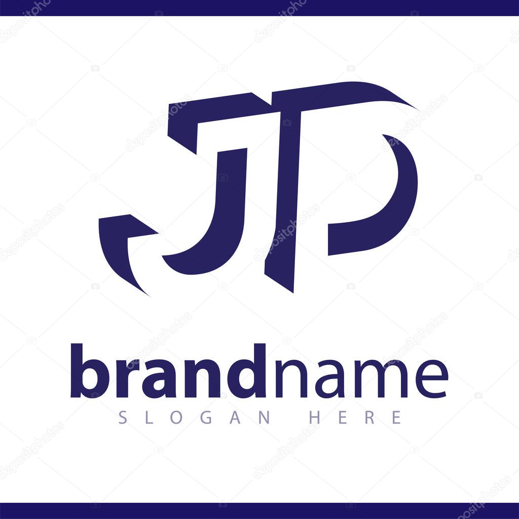 JD initial letter with negative space logo icon vector template