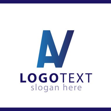 Av ilk harf logo vektör şablonu