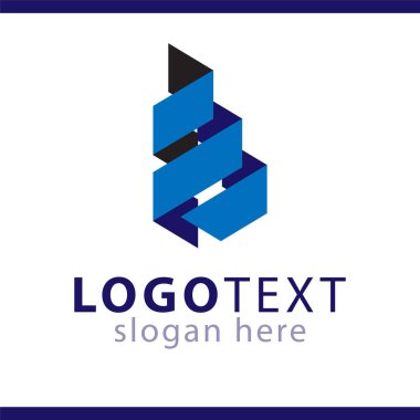 B başlangıç harfi logo vektör şablonu