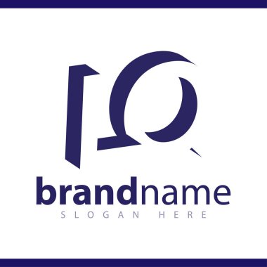 L Q ilk harfi ile negatif boşluk logo simge vektör şablonu