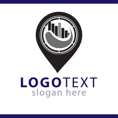 PIN konumu logo vektör şablonu