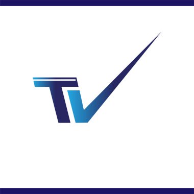 TV ilk harf logo vektör şablonu