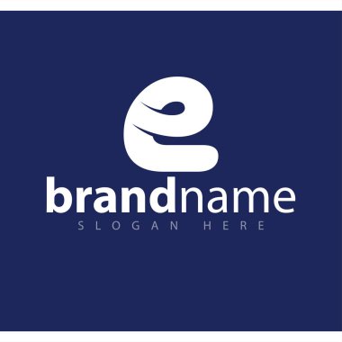 e ilk harf logo vektör şablonu
