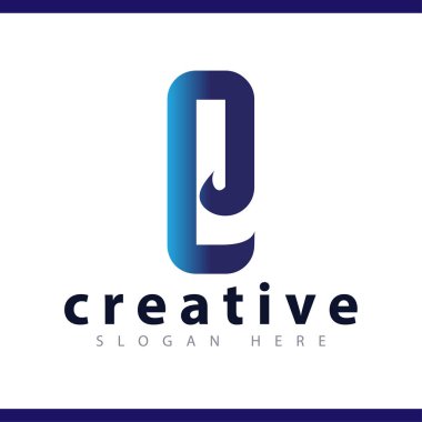 e ilk harf logo vektör şablonu