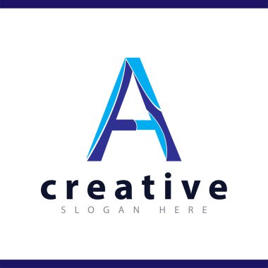 ilk mektup logo vektör şablonu