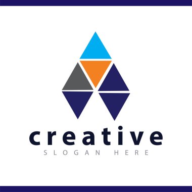 ilk mektup logo vektör şablonu