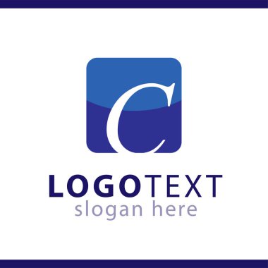 c ilk harf logo vektör şablonu
