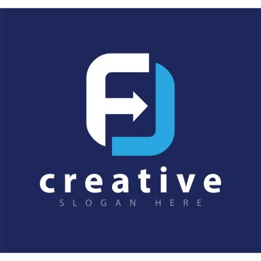 F E ilk harf logo vektör şablonu
