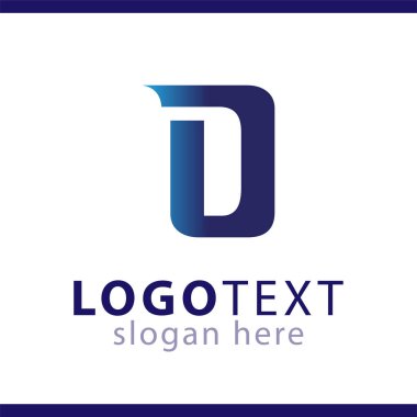 d ilk harf logo vektör şablonu