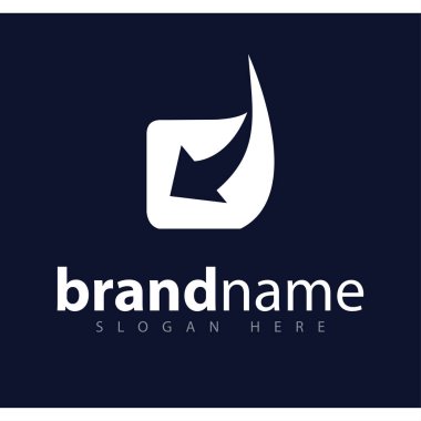 d ilk harfini oku logo vektör şablonu ile