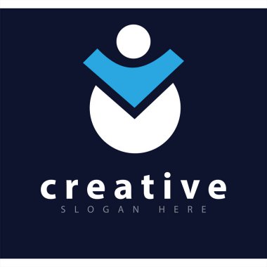 İnsanlar soyut Logo vektör şablonu