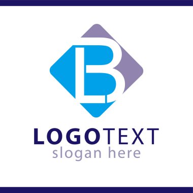 lb ilk harf logo vektör şablonu