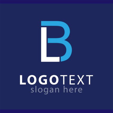 lb ilk harf logo vektör şablonu