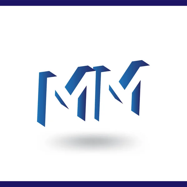 Lettre Initiale Avec Modèle Vectoriel Icône Logo Espace Négatif — Image vectorielle