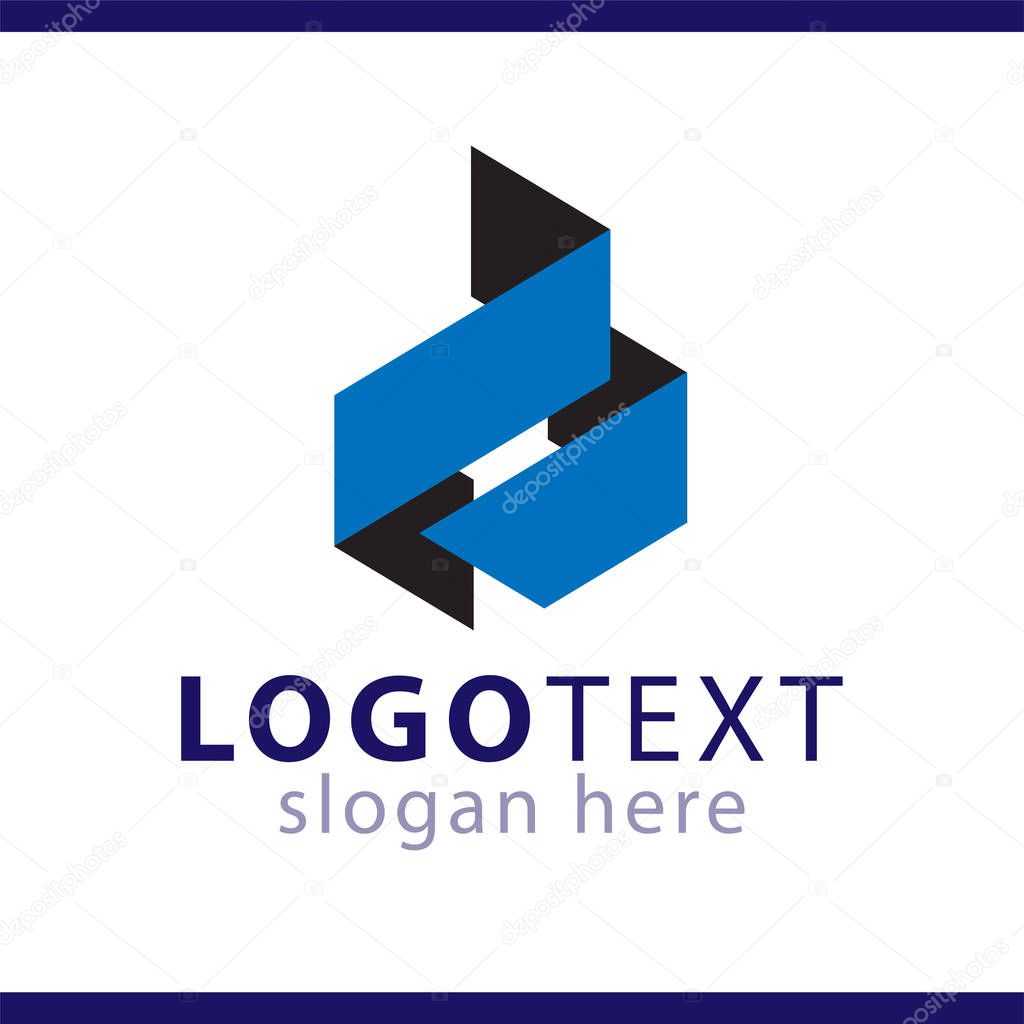 B initial letter logo vector template