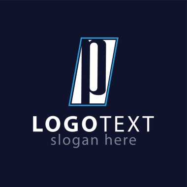 P harfi logo vektör şablonu