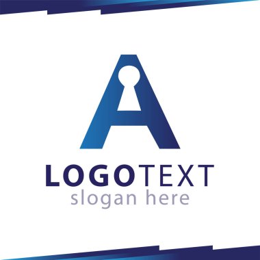 Mektup Logo anahtar vektör şablonu