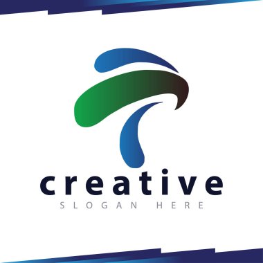 Kuş soyut logo vektör şablonu