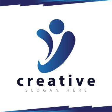 İnsanlar soyut vektör şablonu