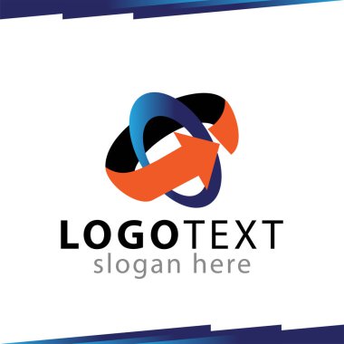 soyut daire ok vektör şablonu