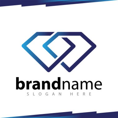 Elmas satırı Logo vektör şablonu
