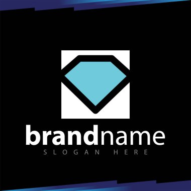Elmas kare Logo vektör şablonu