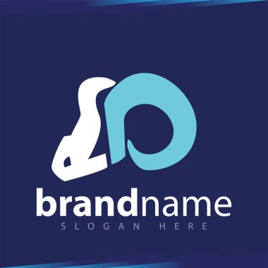 L D ilk harfini koyun logo vektör