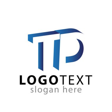 TD ilk harf logo negatif boşluk vektör şablonu
