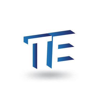 Negatif alan vektör şablon te ilk harf logo