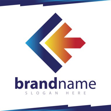 Sol ok Logo vektör şablonu