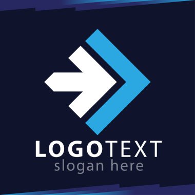 Sağ ok Logo vektör şablonu