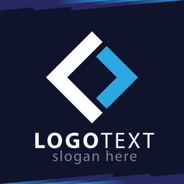 C harfi ile ok Logo vektör şablonu